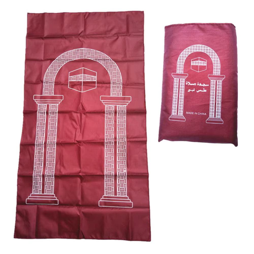 Tapis de prière portable en polyester, imperméable, facile à transporter, tapis de prière musulman i