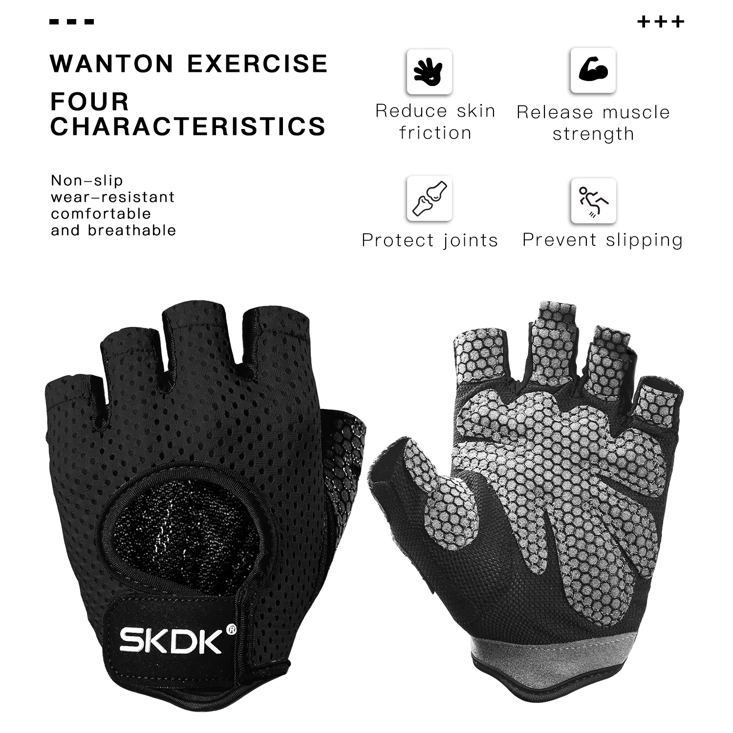SKDK – gants d'haltérophilie en Silicone, accessoires de Fitness respirants, paume creuse