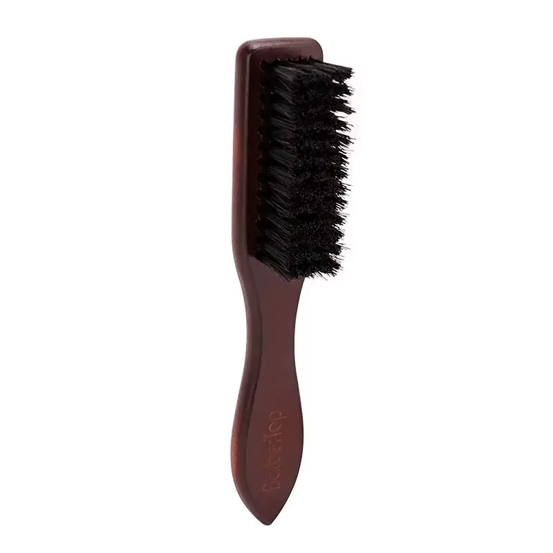 BarberTop manche en bois brosse de nettoyage en poils de sanglier coiffure brosse de nettoyage de ba