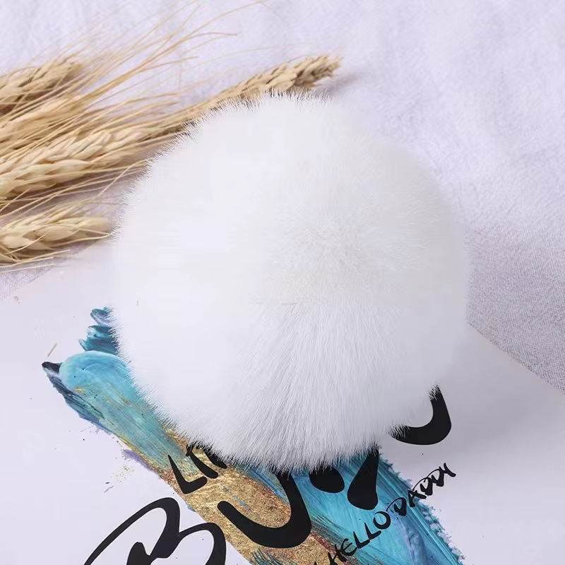Pompons en fourrure moelleuse de 3 cm, 4 cm, 6 cm, 8 cm, pompons doux pour la confection de porte-cl