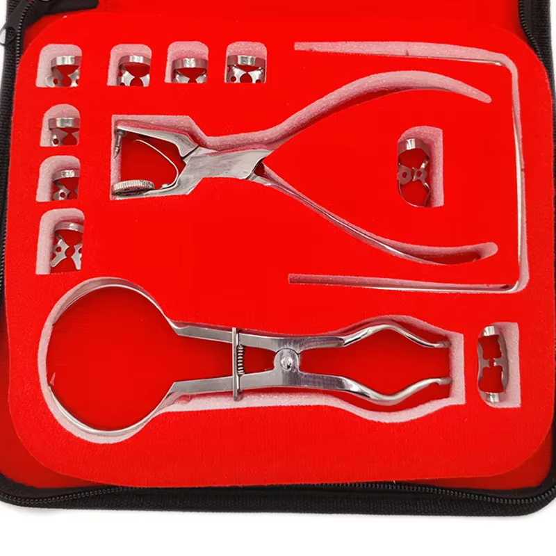 Jeu de perforateurs de trous de barrage dentaire, pinces de perforation, perforateur de barrage dent