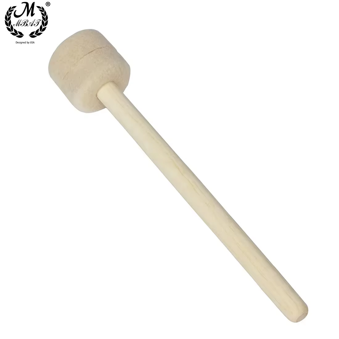 Maillet en bois baguettes de tambour baguettes maillet pour batterie militaire tête en feutre de lai