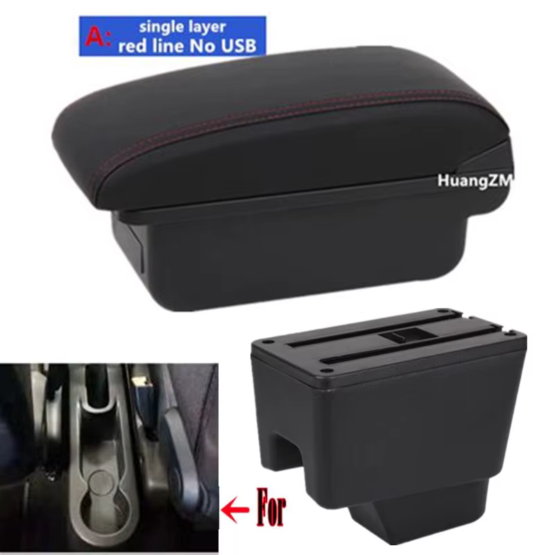 Accoudoir en cuir pour Renault Captur Kaptur, boîte de rangement de bras, console centrale, USB, acc