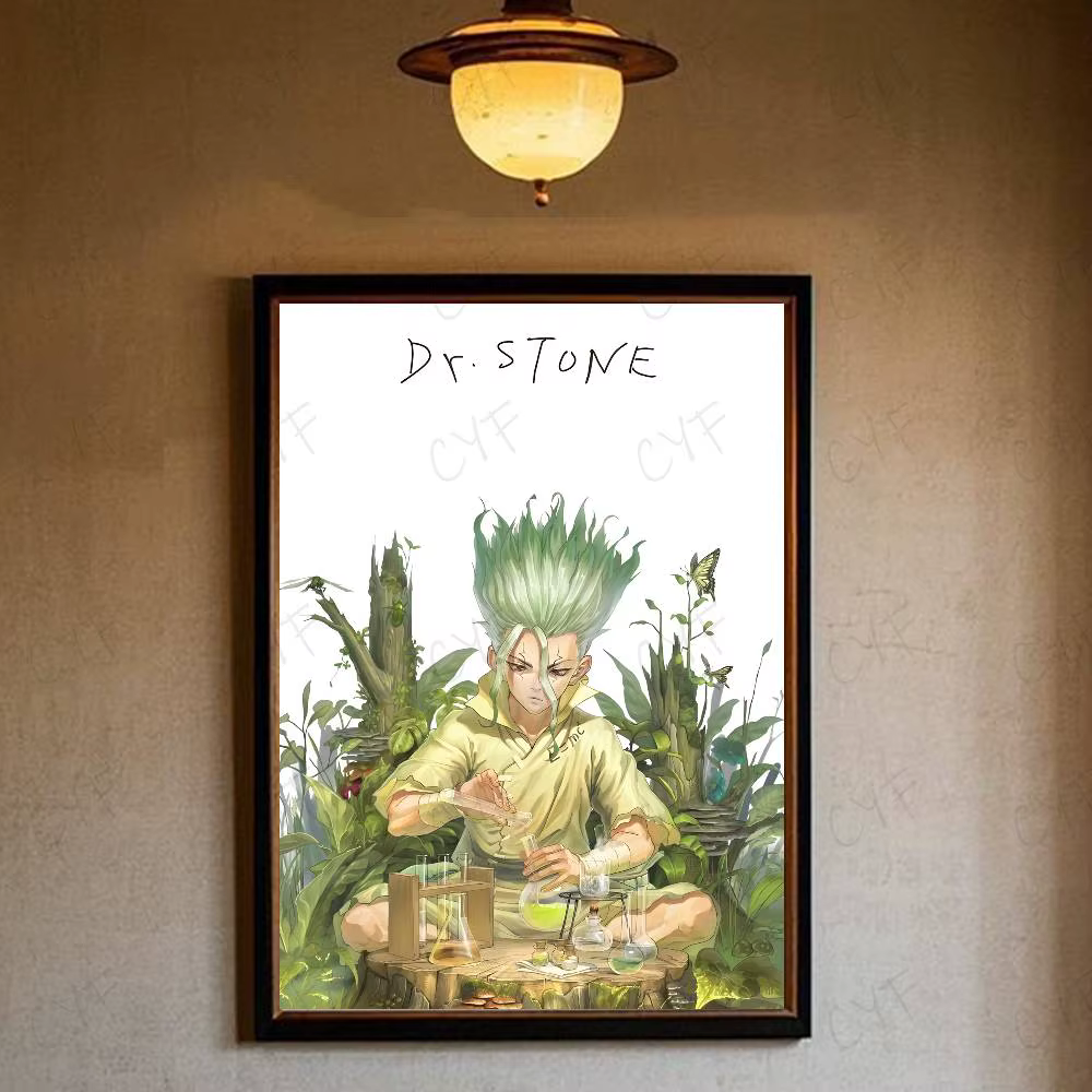 Affiche murale classique Anime Dr Stone HD, imperméable, pour la maison, le salon, la chambre à couc