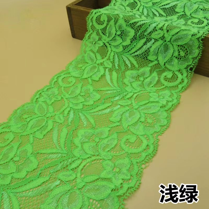 Dentelle élastique colorée de 15CM de largeur, accessoires pour vêtements, sous-vêtements de mariage