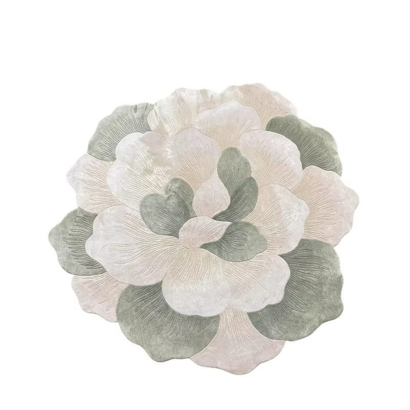 Tapis en forme de fleur pour salon, tapis épais et moelleux pour la maison, tapis de vestiaire doux 
