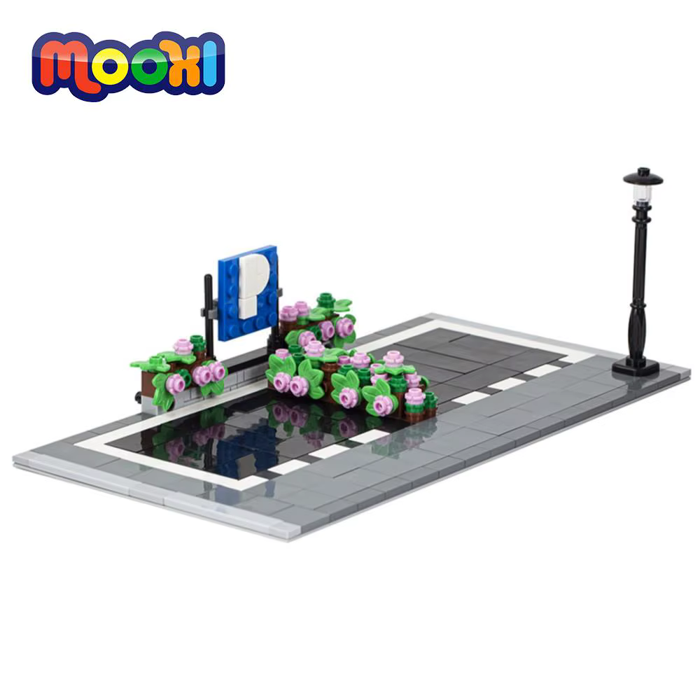 MOOGHTS-décennie s de construction MOC pour parking de ville, 219 pièces, briques, vue sur la rue, v