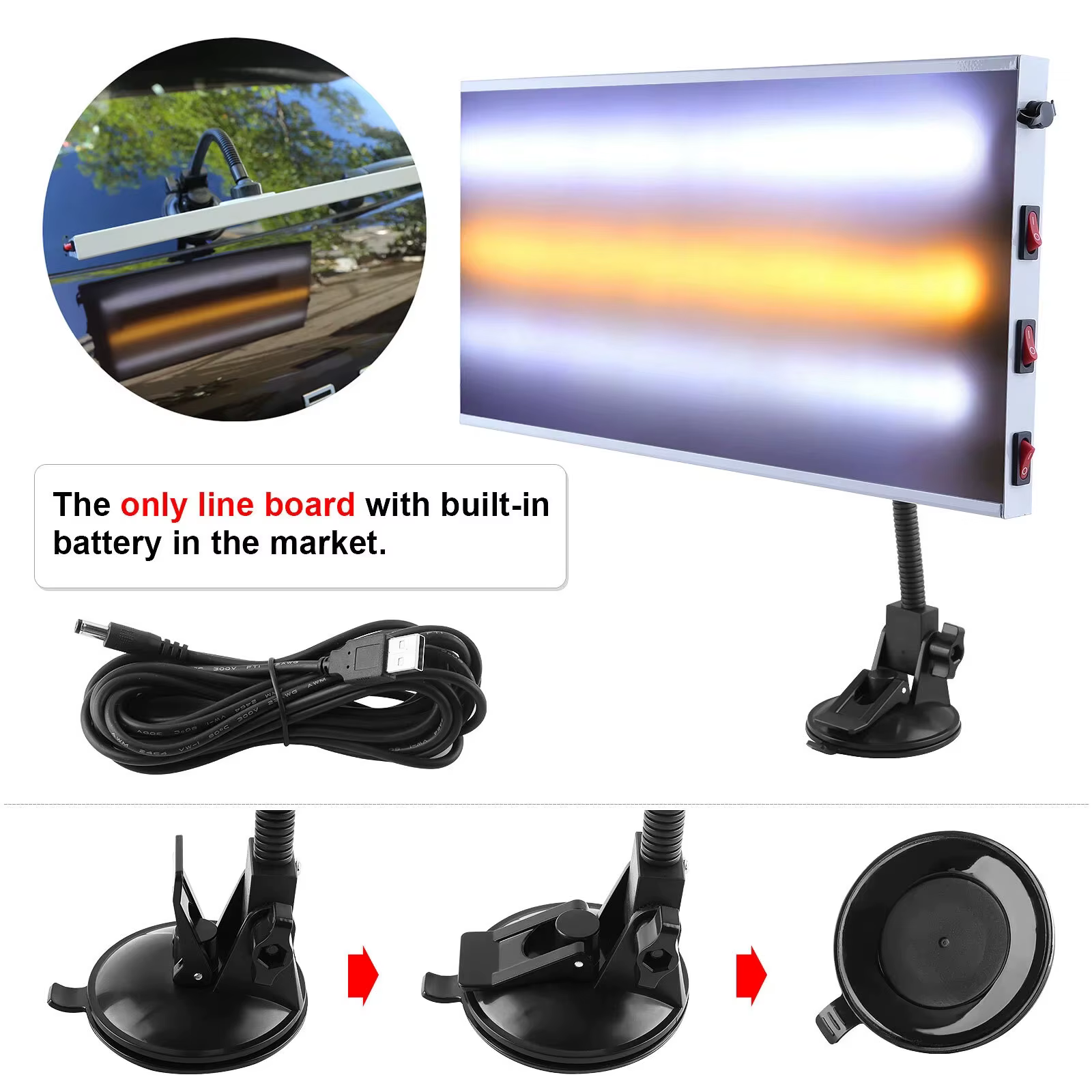 Herramienta Profesional Reparación Abolladuras Luz LED Super PDR Instrumento Auxiliar Reparación Pan