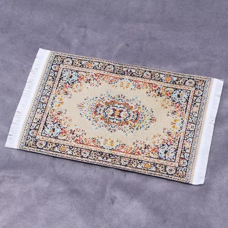 Mini tapis tissé pour maison de poupée, tapis décoratif de style turc