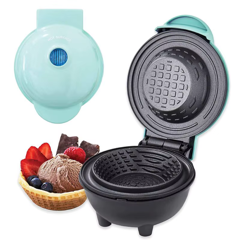 Gaufrier électrique A98I pour petit déjeuner, indicateur lumineux et poignée au toucher frais, parfa