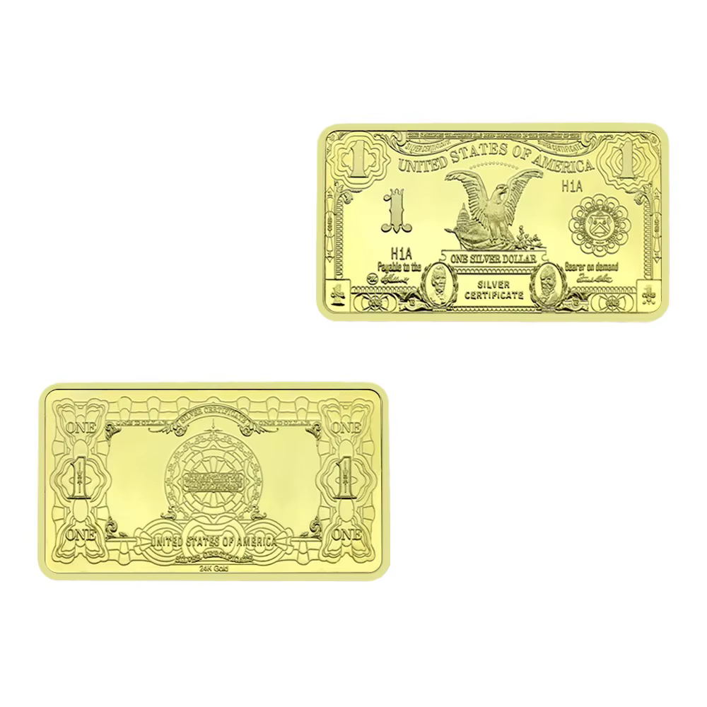 1 2 5 10 20 50 100 500 1000 10000 100000 1 milliard de dollars américains Lingot d'or Pièce commémor
