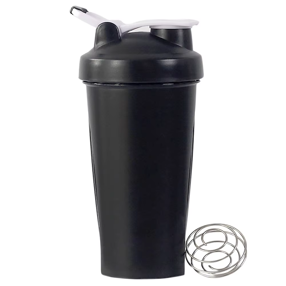 Shaker à protéines Portable de 600ml, bouteille de Fitness avec fouet à fil, balle pour les amateurs