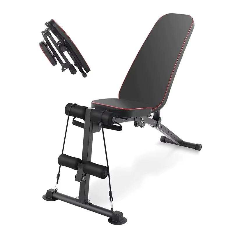 Banc de poids d'haltère réglable pliant, équipement d'entraînement d'inclinaison pour la musculation