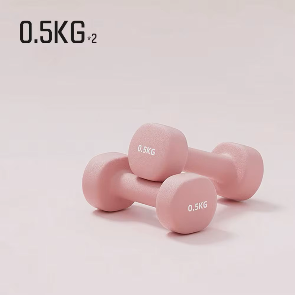 Haltère en néoprène pour femmes, 2 pièces, 0.5kg, équipement de Fitness, entraînement musculaire des