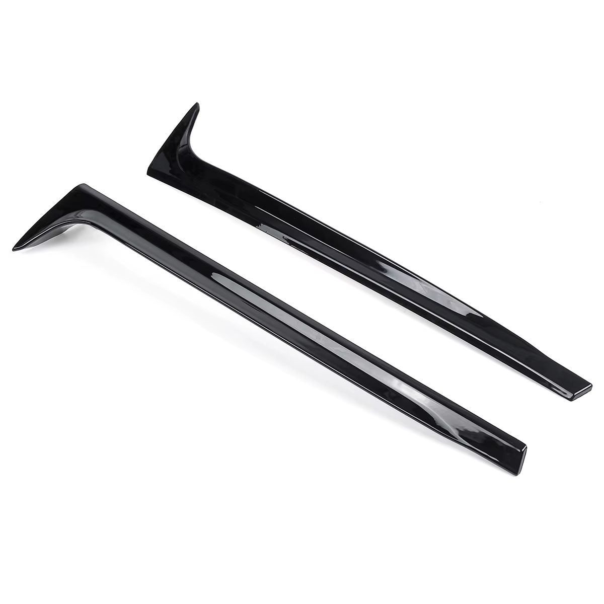Becquet latéral de fenêtre arrière verticale de voiture noir brillant Sper Canard Canards séparateur