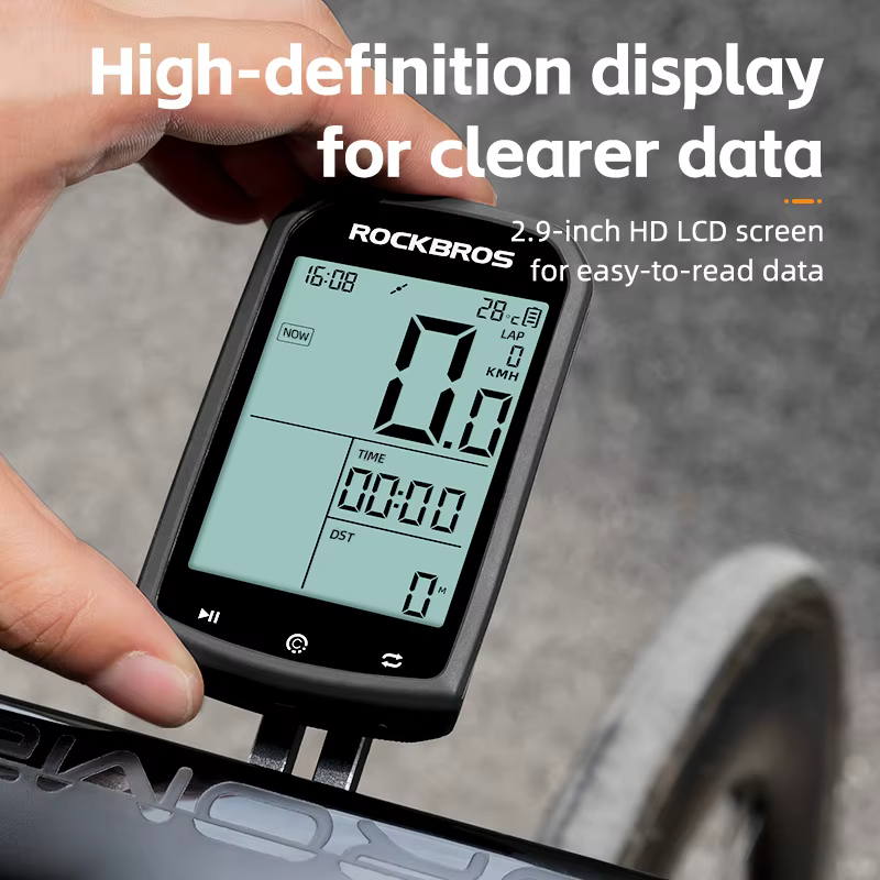 ROCKBROS ordinateur de vélo GPS 5.0 ANT Bluetooth étanche sans fil Cyclocompteur compteur de vitesse