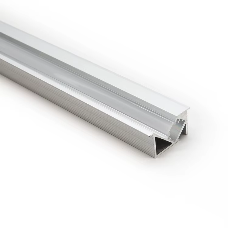 Profilé en aluminium barre lumineuse LED encastré caché 45 degrés Oblique bande lumineuse ligne lamp