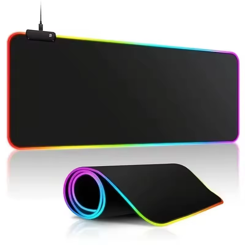 LED RGB tapis de souris couverture de clavier tapis de bureau étanche grand tapis de souris de jeu m