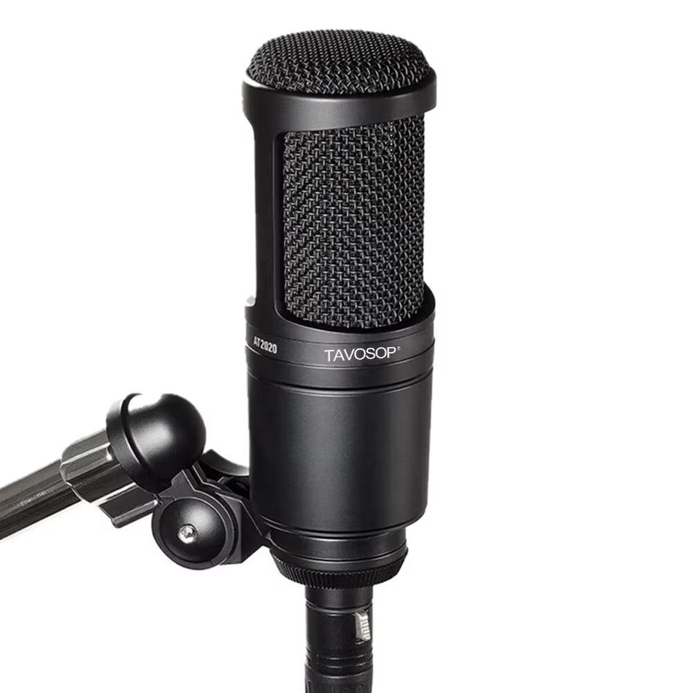 Microphone professionnel à condensateur cardioïde TAVOSOP-AT2020 pour applications en studio à domic