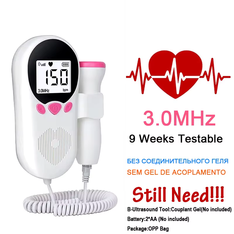Détecteur de fréquence cardiaque pour bébé enceinte moniteur de battement de coeur ultrasonique pour