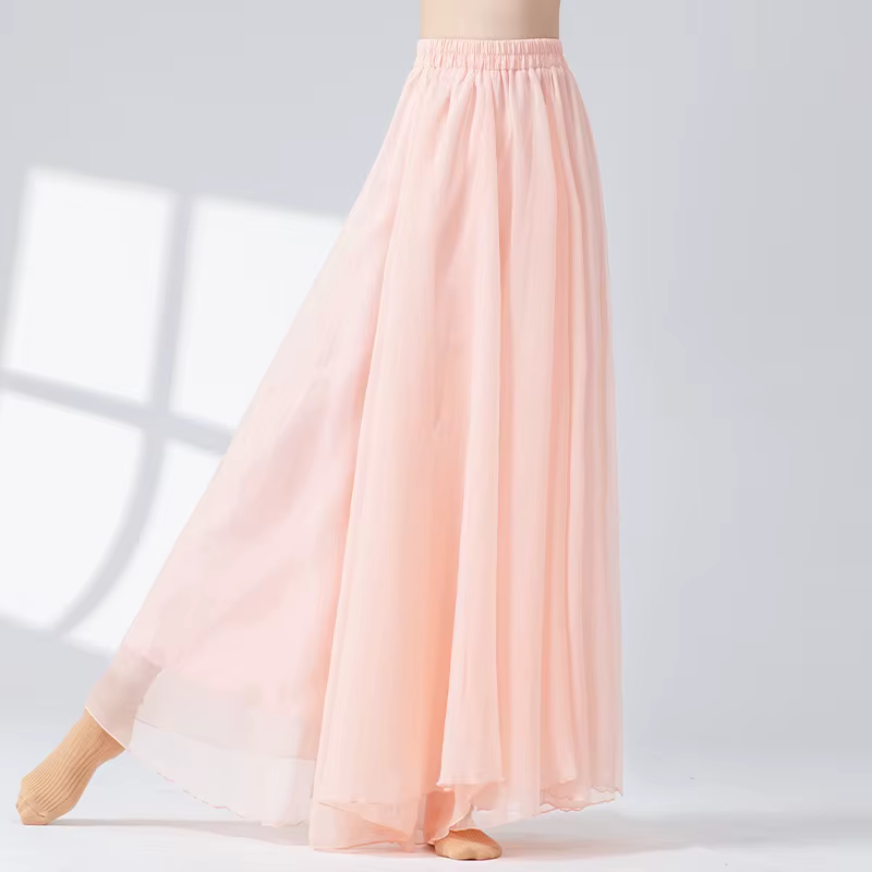 Nouvelles jupes de danse classique pour femmes Style doux taille ample coulant jupes longues de Styl