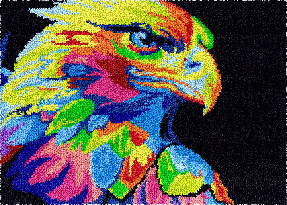 Knooppakket toile plastique aigle tapis broderie bricolage tapis artisanat adultes Smyrna ensemble a