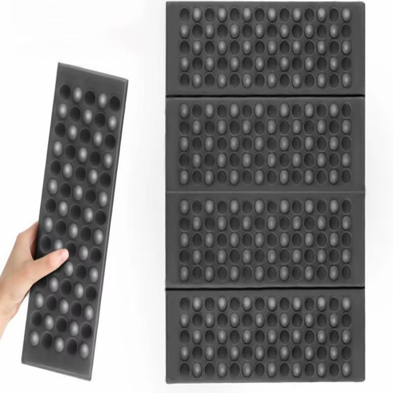 Tapis de massage nid d'abeille pliable en 4 parties en XPE, coussin d'extérieur pour la randonnée, l