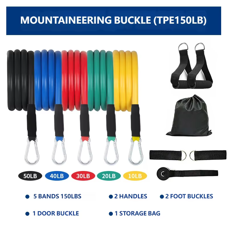 Bandes élastiques de 150 lb, cordes de résistance en caoutchouc pour l'entraînement musculaire, le P