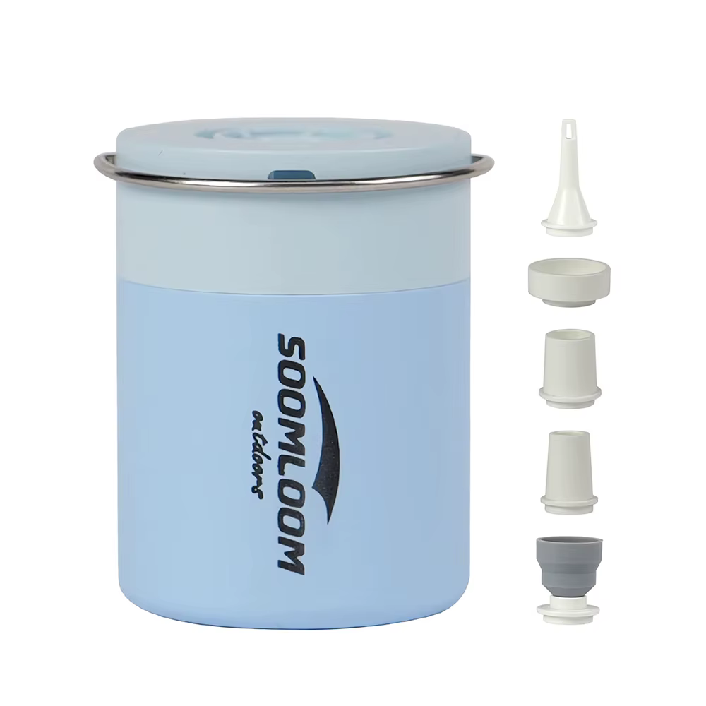 Pompe à air micro Soomloom avec lumière LED - Pompe électrique rechargeable ultra compacte pour gonf