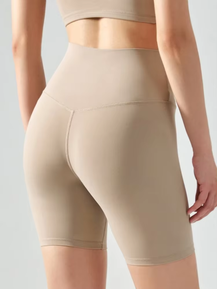 Short de sport de yoga d'été pour femme, short de cyclisme moulant, short de fitness taille haute nu