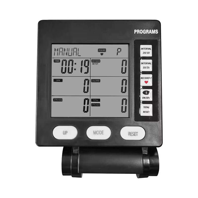 Rameur à rames à domicile avec moniteur de fréquence cardiaque, appareil d'entraînement physique dur