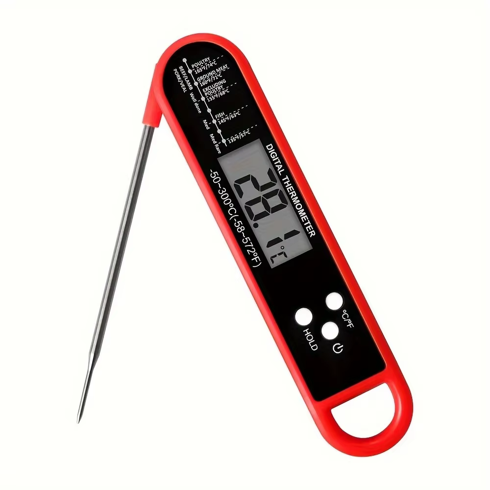 Thermomètre à viande professionnel numérique, lecture instantanée avec haute précision, étanche et r