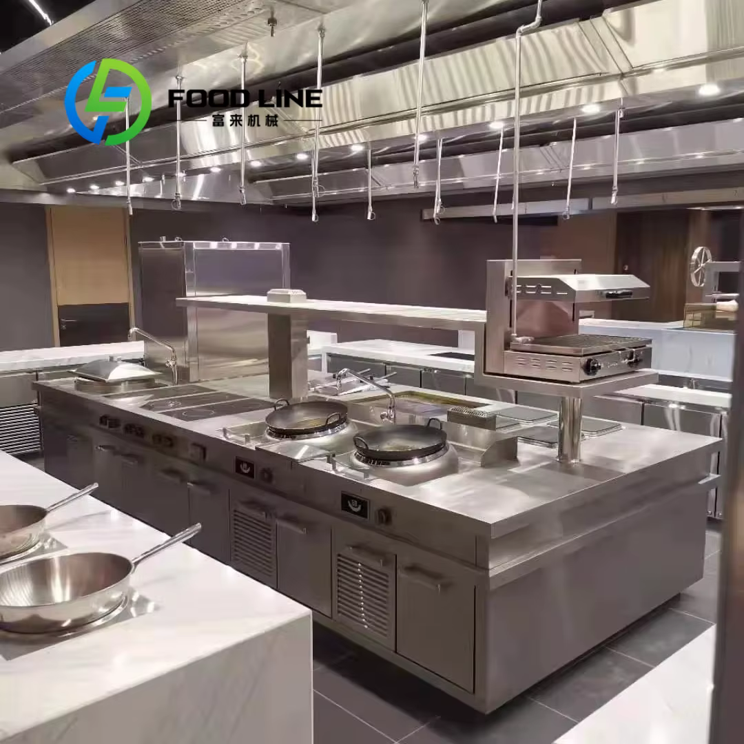 Système de cuisson professionnel intégré personnalisé, table de cuisson de luxe tout-en-un, équipeme