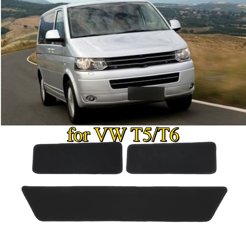 Ensemble de tapis de marche entièrement sur mesure pour VW Transporter T5 T6, noir, pour porte couli