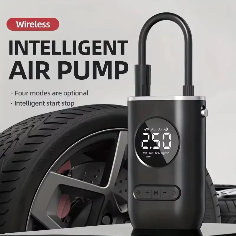 1 ensemble pompe à Air de voiture Portable Mini pompe à pneu électrique automotrice Portable sans fi