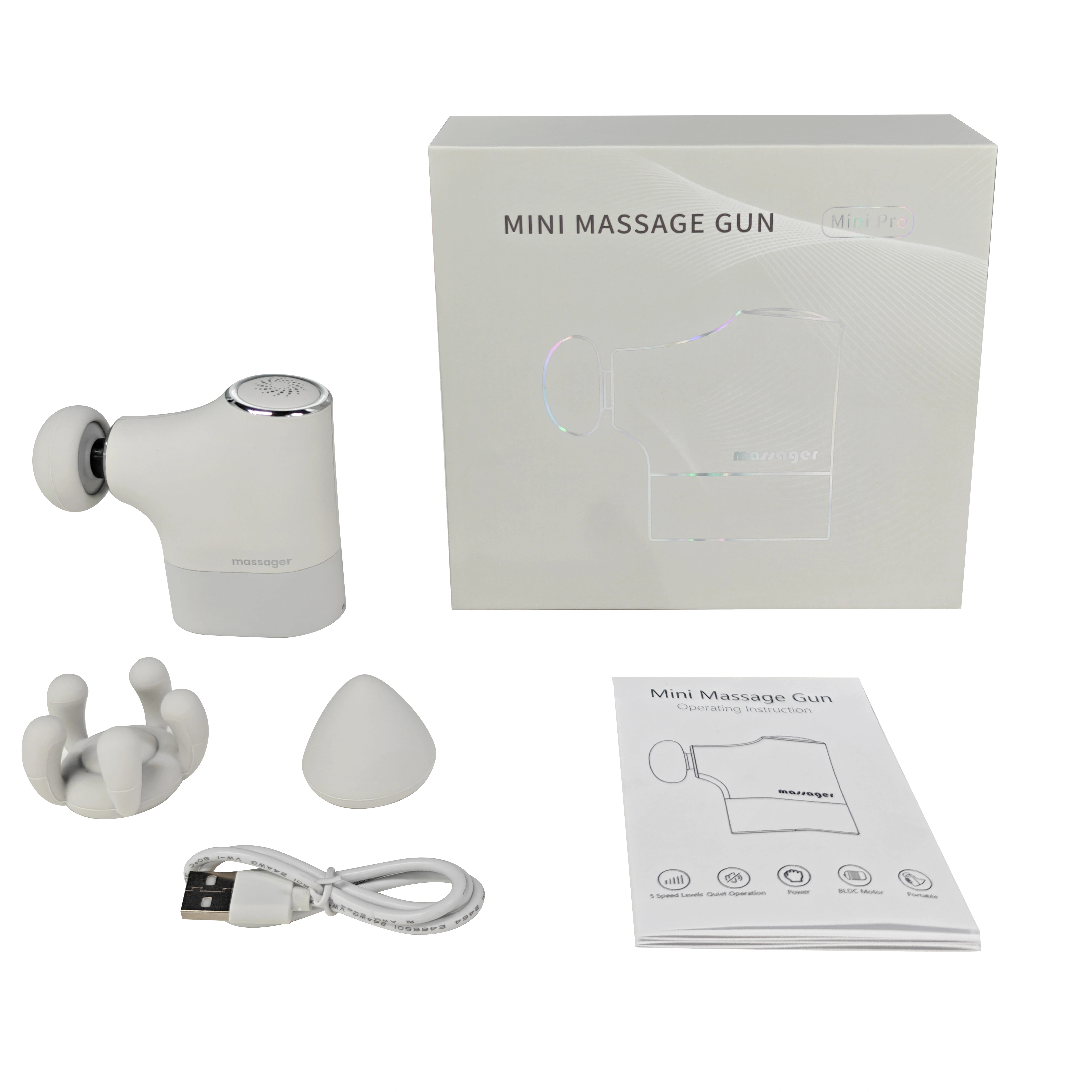 Mini pistolet de massage portable, appareil de relaxation musculaire profonde, masseur à percussion 