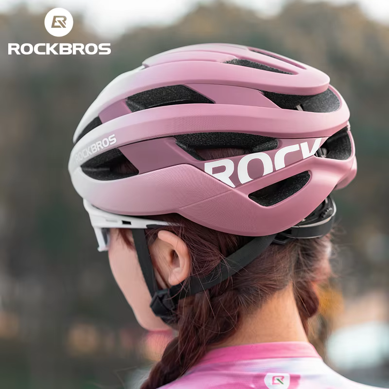 ROCKBROS-Casque de vélo pour homme et femme, VTT, sécurité routière, moulé intégralement, ultraléger