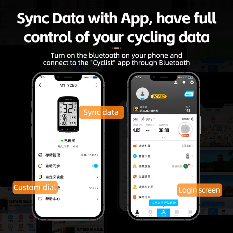ROCKBROS ordinateur de vélo GPS 5.0 ANT Bluetooth étanche sans fil Cyclocompteur compteur de vitesse