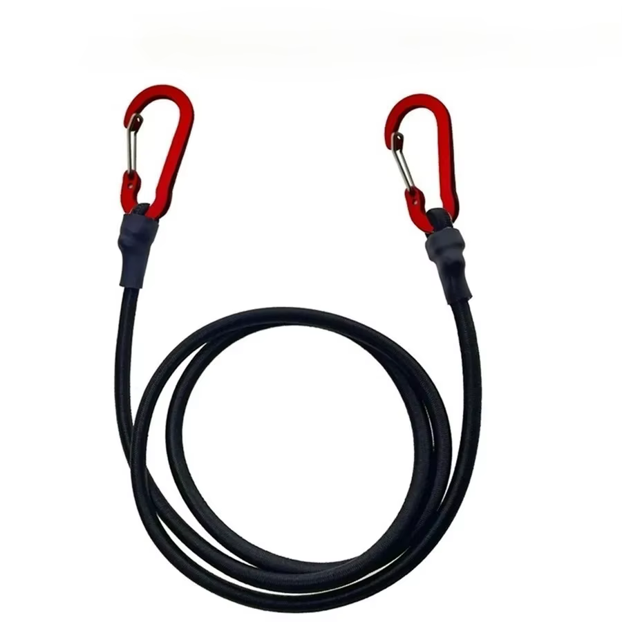 Cordes d'emballage élastiques de 30-210 cm, 8 mm, avec crochets rouges, légères et extensibles, pour