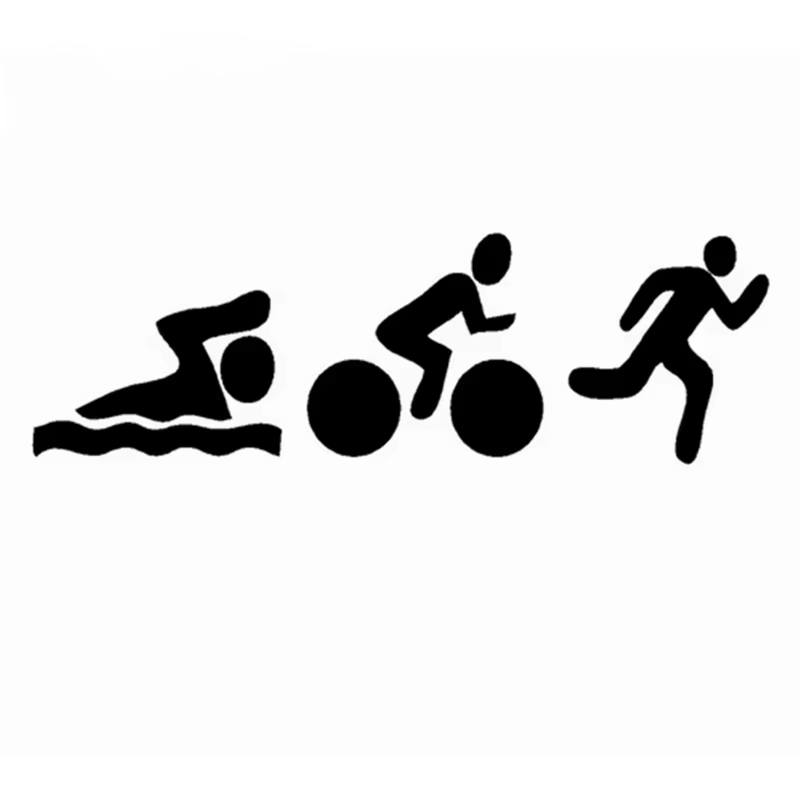 TriDuvet-Autocollant de voiture de sport, 20x6cm, noir et blanc