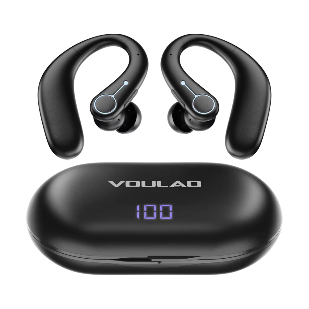 Écouteurs sans fil Bluetooth VOULAO de haute qualité avec traducteur IA pour malentendants et person