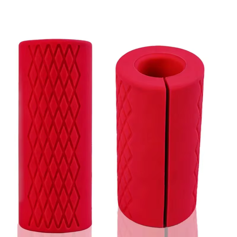 Poignées d'haltères en Silicone, 2 pièces, coussin de protection antidérapant pour tirer vers le hau