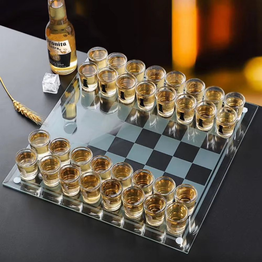 Jeu explorez ecs à boire pour bar, fournitures de divertissement, faveur de fête avec 32 verres, 35x