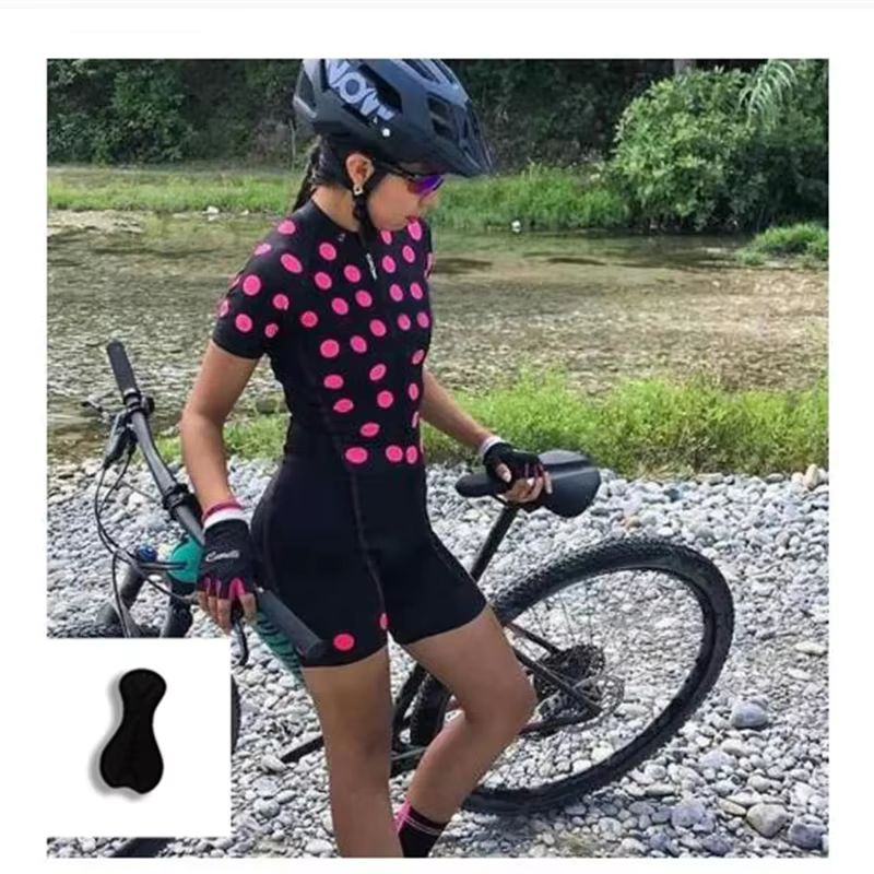 Ensemble de maillot de cyclisme pour femme, vêtements de vélo d'été, short de vélo de route, tenue r
