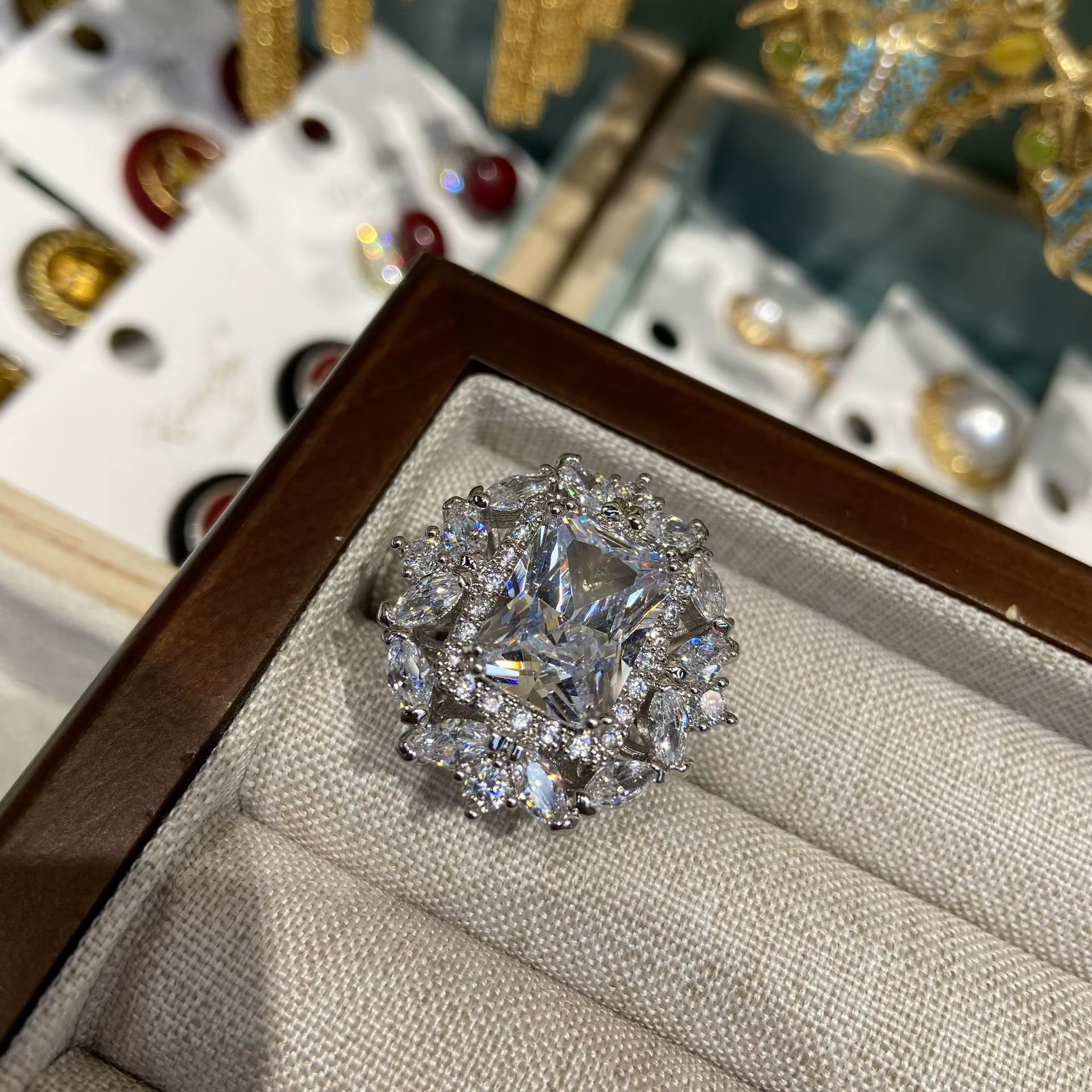 Bague en cuivre plaqué or pour femme, pierres précieuses colorées, nouvelles nuits, Zcomprend, 2025