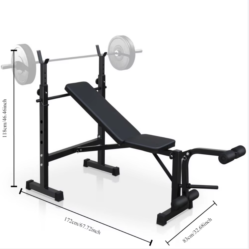 Dreamzon-Banc de musculation, ensemble de presse à banc avec squat T1 et banc pour salle de sport à 