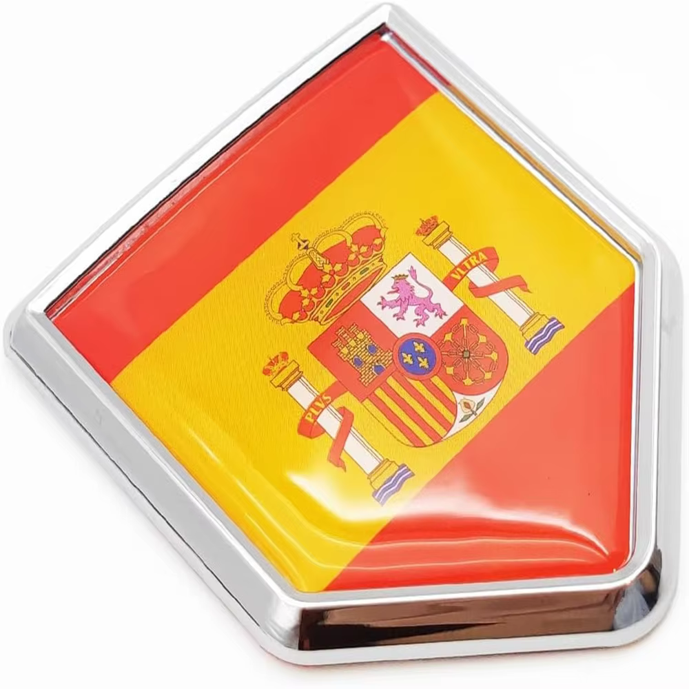 Autocollant drapeau espagnol pour voiture, moto, camion, emblème de blason pour véhicules