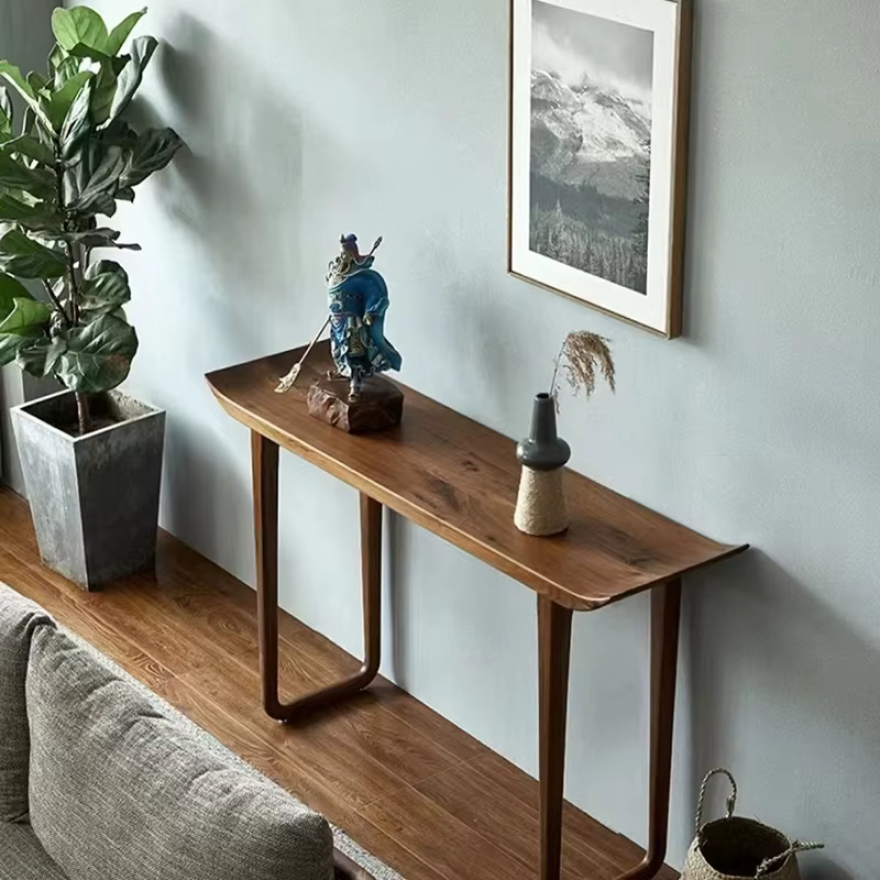 Mesa Vintage Table d'entrée étroite petite Table d'angle créative en bois Design moderne Tavolino En