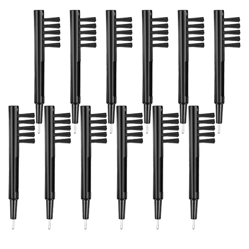 Brosse de nettoyage pour appareils auditifs, 12 pièces, avec boucle de cire et aimant, amplificateur