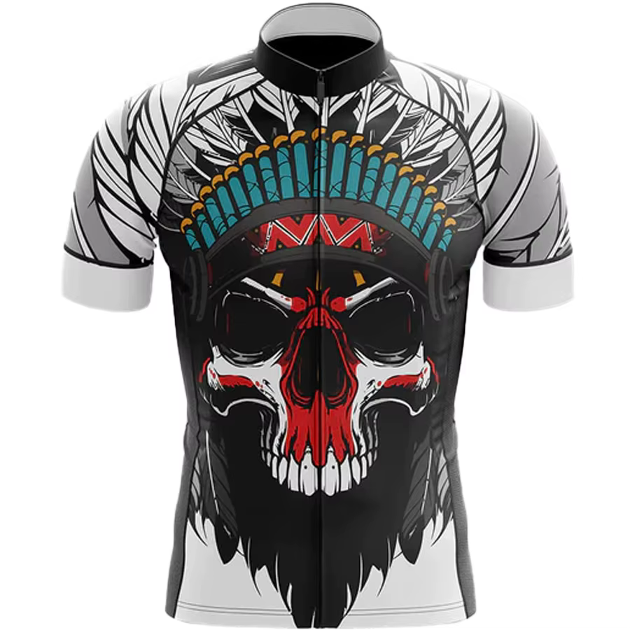 Combinaison de cyclisme pour hommes, maillot, vêtements d'été, bavoir, crâne, chemise professionnell